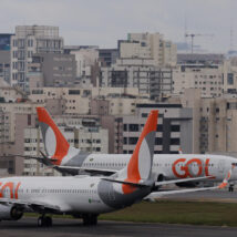 Aviões da companhia aérea Gol no aeroporto de Congonhas, em São Paulo Imagem referente a matéria